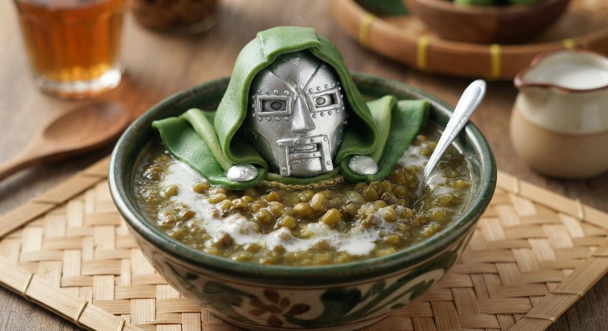 ade_kang's tweet photo. #DataCenterBatam Giliran greenpeace kok aku melihat data center Batam itu kek si dokter Doom berubah menjadi bubur kacang hijau yang siap aku santap bijinya hijau aromanya manis gurih santannyah ๐๐คค๐คฃ๐ rdj #RobertDowneyJr #doctordoom #dokterdoom #buburkacang hijau yummy enak https://t.co/eOmIeBHoDs