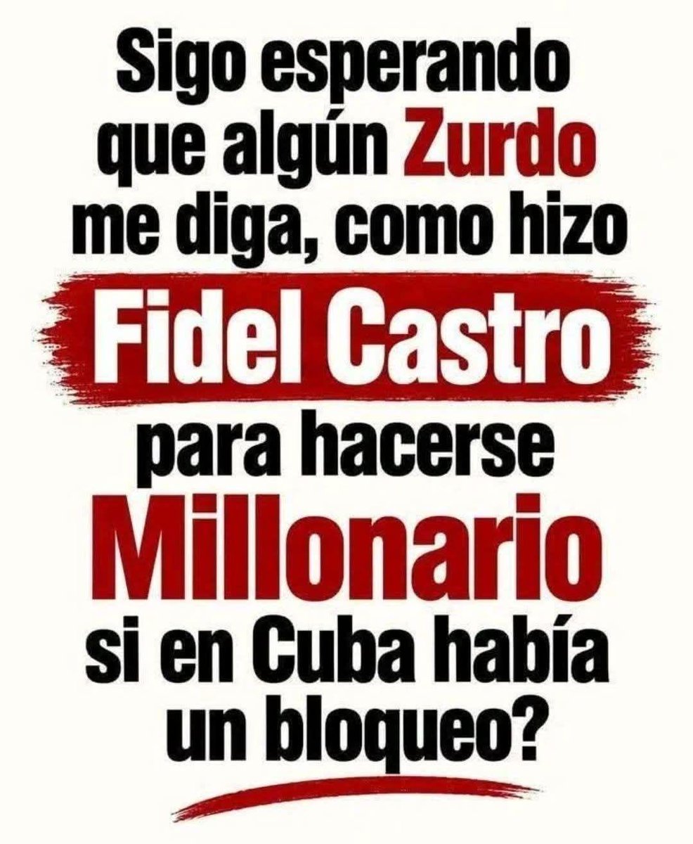 Guerrero_9999's tweet photo. Sería interesante saber tambien como su hermano Raúl Castro y Díaz Canel son millonarios mientras el pueblo se muere de hambre 😱 https://t.co/ldeIq1xIR3
