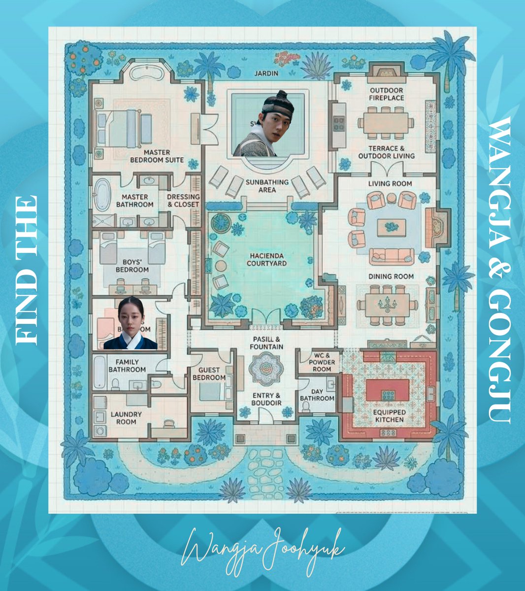 WangjaJOOHYUK's tweet photo. Eh iya belum berduaan loh belum mukhrim. Yang dijawabannya betul dua duanya ada swimming pool dan girl's bedroom boleh +800 nya dikalikan 2 yaa, sisanya yang gak ketemu siapa siapa +450 https://t.co/PHO1h8vmM3