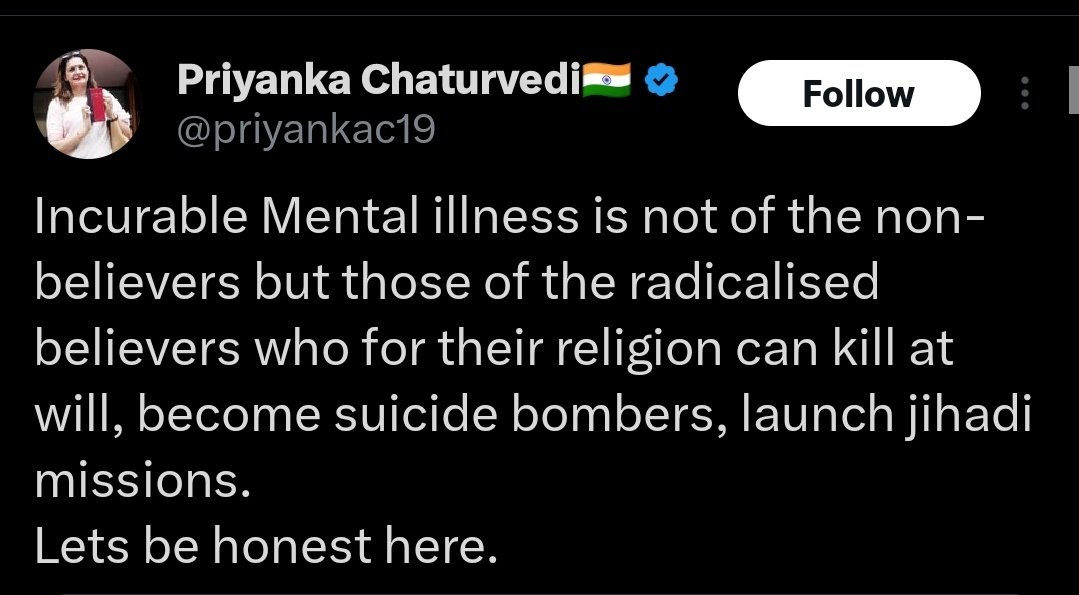 Az__crypto's tweet photo. @priyankac19 Shut up
Aren't u the one who push Muslims under the bus as soon as you get any chance of degrading them to Jihadis ?
Is your ideology is based on eating dead bodies of innocent people only ?

Have some critical thinking too but that's too much to ask from your small brain. https://t.co/KYSNVimYc3