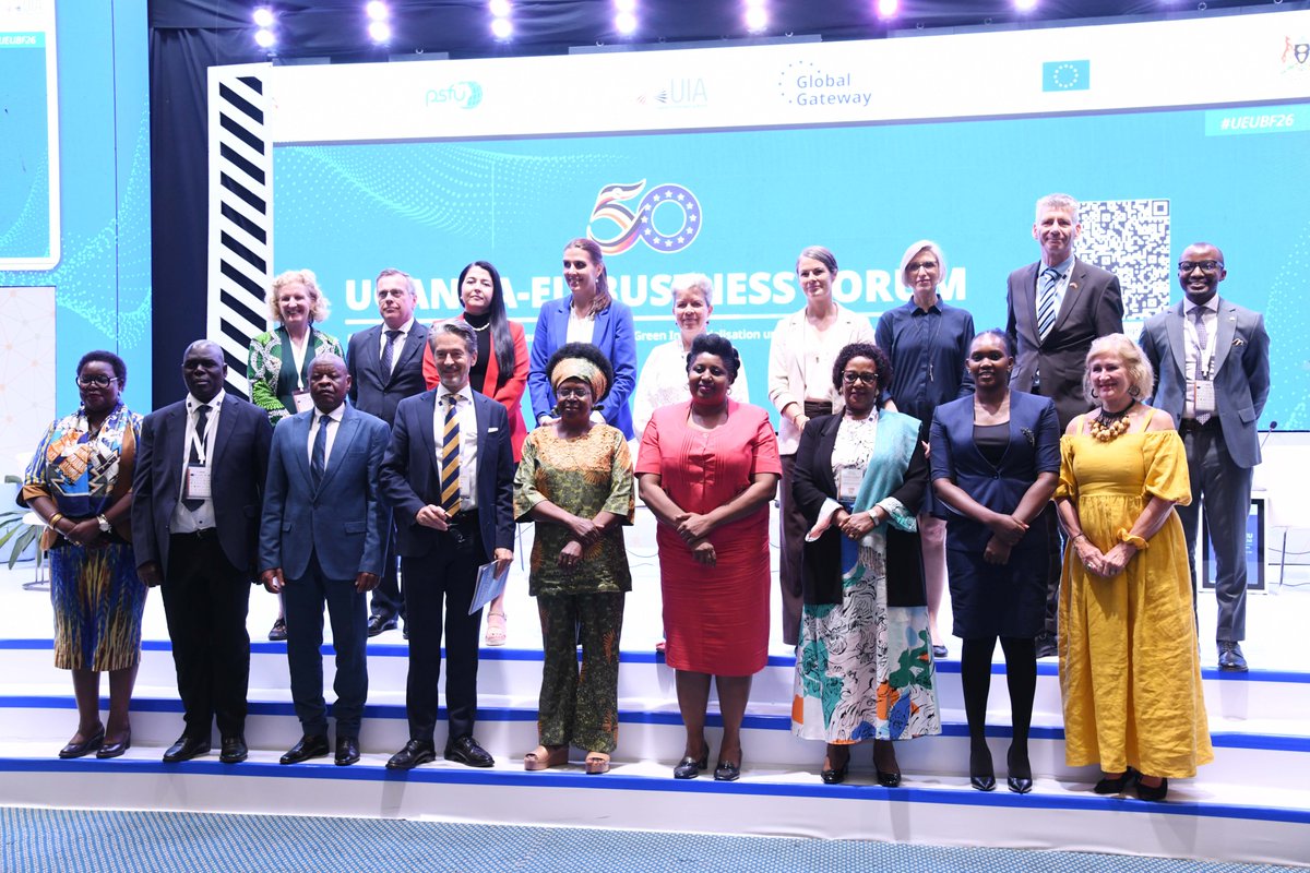ugandainvest's tweet photo. At the #UEUBF26, the Minister for Energy and Mineral Development, @DrMusenero, called on European investors to turn discussions into tangible energy investments, stressing that reliable power is critical to industrialisation, mineral processing, and Uganda’s ambition of building a $500 billion economy by 2040. 

#InvestInUganda