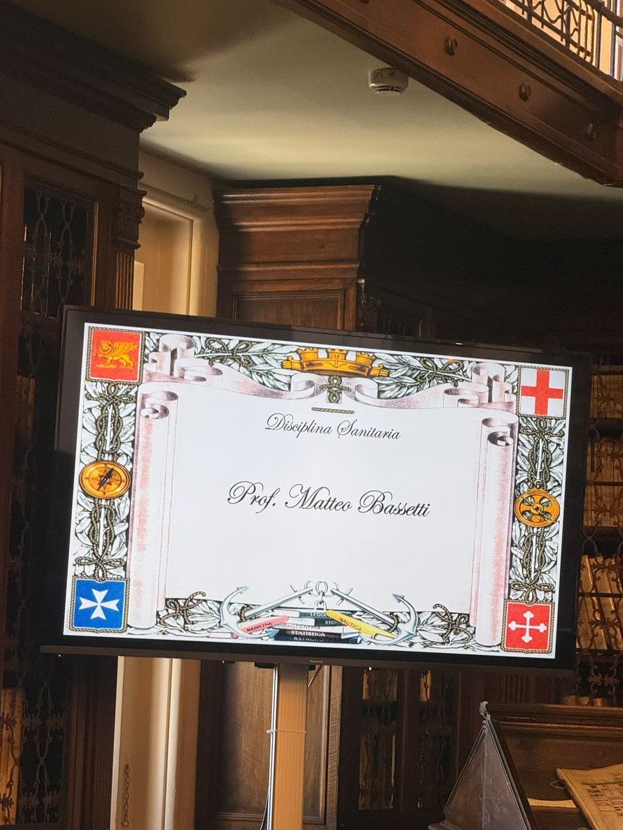 ProfMBassetti's tweet photo. Oggi, nella suggestiva cornice della Biblioteca Storica di Palazzo della Marina, ho avuto l’onore di ricevere il diploma di Consigliere Scientifico della Marina Militare per il biennio 2026-2027, consegnatomi dal Capo di Stato Maggiore della Marina, l’Ammiraglio di Squadra Giuseppe Berutti Bergotto

Sono particolarmente orgoglioso e onorato di essere stato confermato in questo prestigioso incarico, che mi consentirà di continuare a mettere le mie competenze scientifiche e professionali al servizio della Marina Militare, fornendo supporto e consulenza sulle problematiche infettivologiche.

Una conferma che rappresenta per me non soltanto un riconoscimento del lavoro svolto, ma soprattutto una responsabilità che affronto con grande senso del dovere, entusiasmo e profonda gratitudine.

Servire le istituzioni attraverso la scienza, la competenza e la ricerca è un privilegio e un impegno che rinnovo con orgoglio.

#MarinaMilitare #Infettivologia #RicercaScientifica #ServizioAlleIstituzioni #EccellenzaScientifica