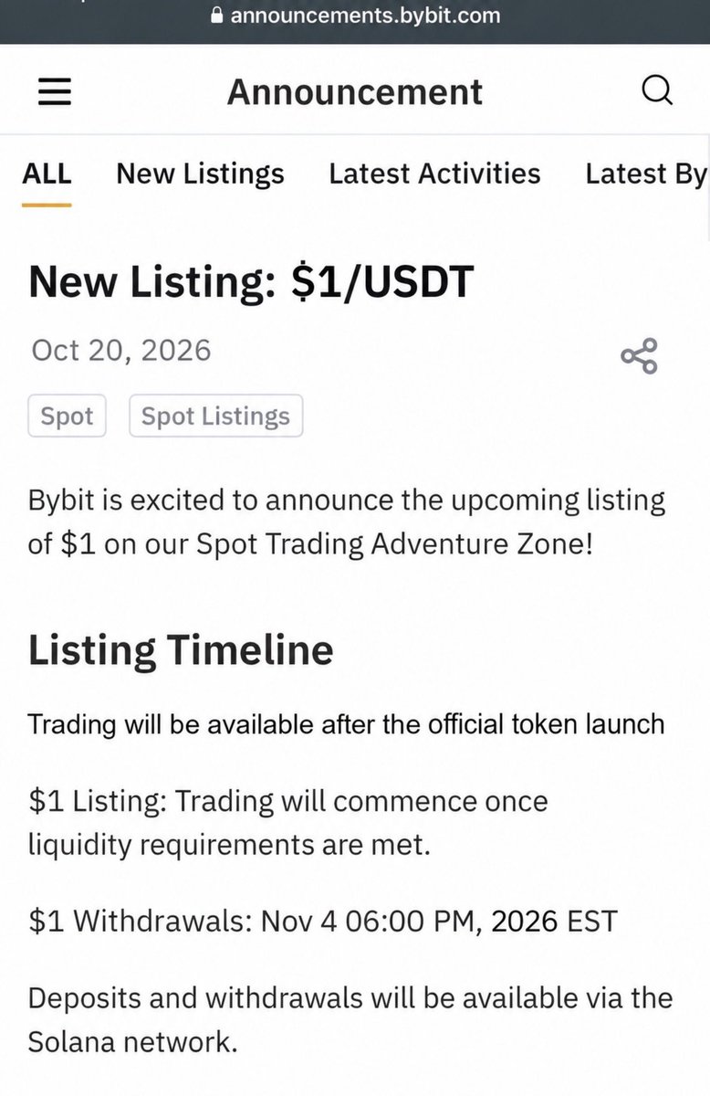 arthurcoins's tweet photo. 🚨 JUST IN 🇺🇸 Bybit will list Donald Trump’s new coin $1 for spot trading 🚀

Only few days until Trump’s $1 launches

🔗 Official Presale: https://t.co/e9C2ereAiC
Telegram: https://t.co/SHBnVlsTEO

I’ve been calling Trump’s Coin for weeks and it’s now officially confirmed.

I’ve invested thousands of dollars and it could do a 50 to 100x at launch