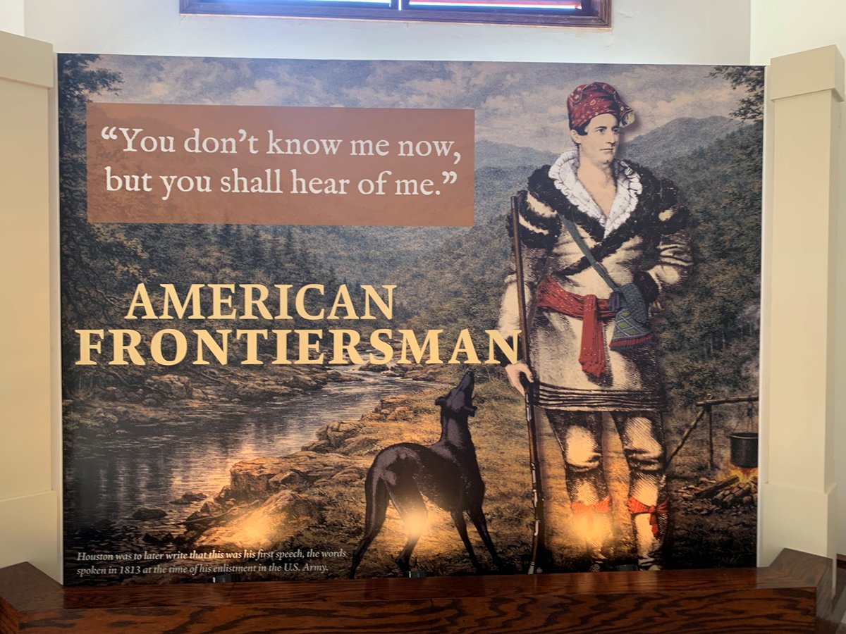 SHMMuseum's tweet photo. New look, same great stories! Visitors may notice updated gallery panels featuring quotes from Sam Houston that help introduce each chapter of his life. We're grateful to our exhibits team for all their hard work on these exciting updates! https://t.co/8yTcfCHyct