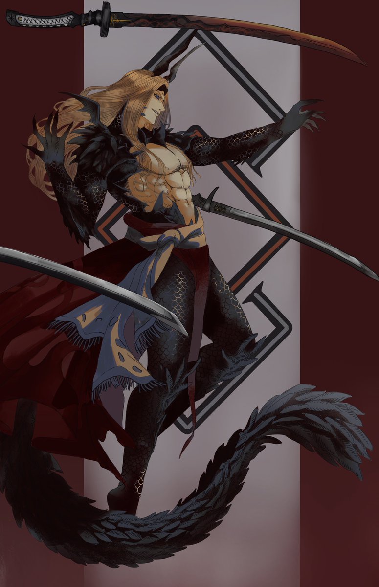 Cirithril's tweet photo. Was practicing lineart with this one. A fusion of Zenos and Shinryu.
#FF14 #FFXIVART #Zenos https://t.co/E1JARBj4zi