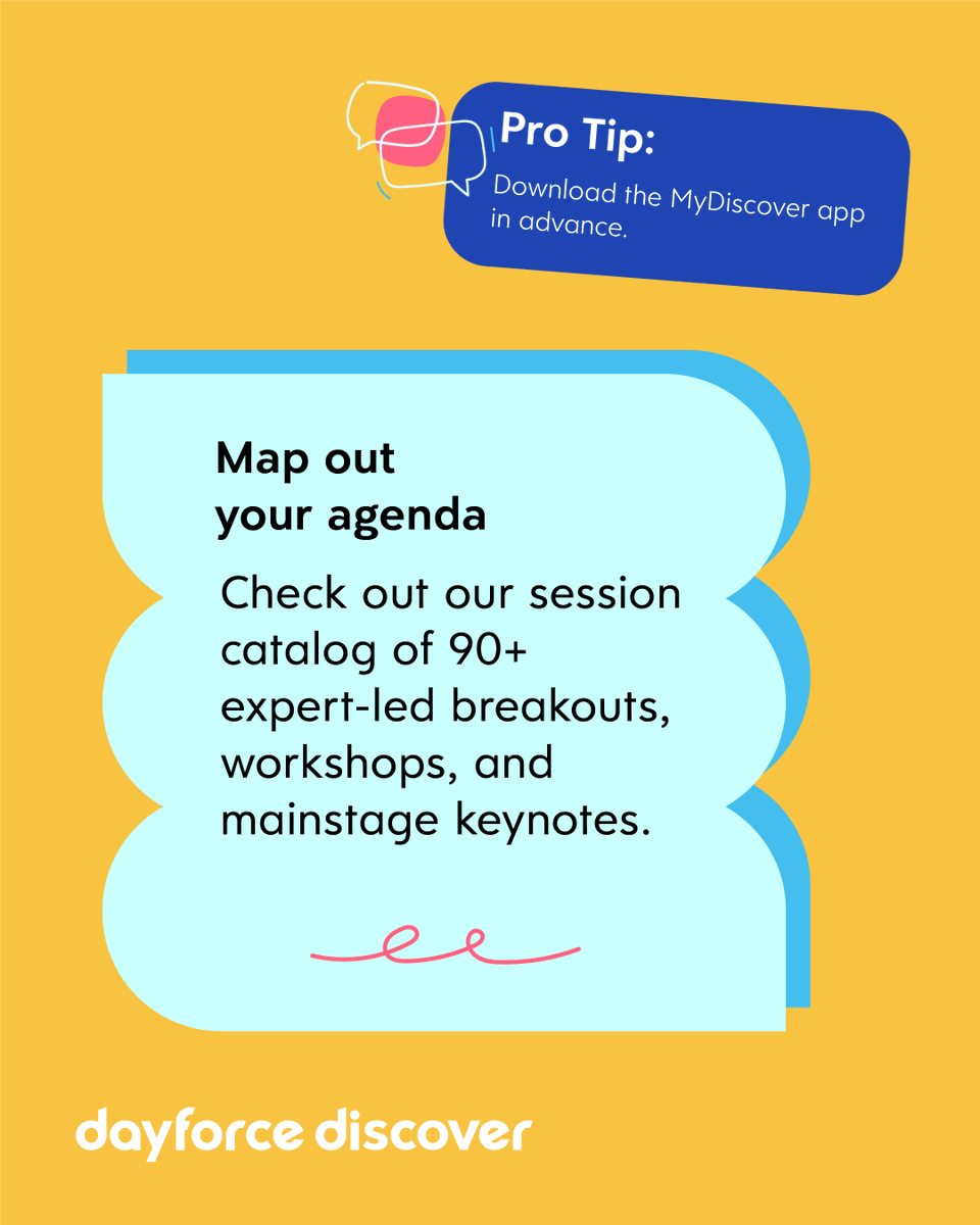 Dayforce's tweet photo. The countdown to Dayforce Discover is on. ✨

We’ve rounded up 5 practical tips to help first-timers and Discover pros get ready.

Not joining us in Vegas? 😞 

🙂 Catch the #DayforceDiscover live stream: https://t.co/b1DCOFwewn https://t.co/5JG4ZuYQeA