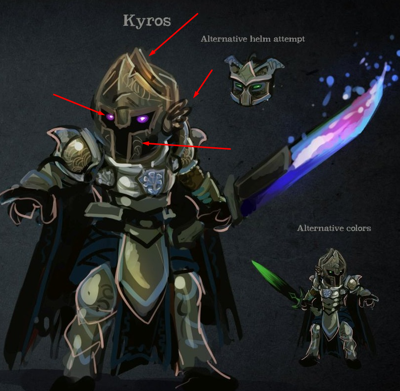 BGrincenko's tweet photo. #Hytale
Hey @Simon_Hypixel! I found something interesting and wanted to ask a few questions:

1. When will we get to see Tessa? Because it's pretty clear that we've already seen Kyros. 👀 I'm attaching screenshots of the Shrouded Figure model alongside the 2019 concept art with your comments. The resemblance seems pretty obvious to me.

2. The Bearer of Fire Statue has the same V-shaped eye slit, which surely can't be a coincidence. It also has a hood and a cracked staff that looks similar to the Shrouded Figure's staff, but in a different form.

3. Is it possible that Kyros became a deity to the Burnt long ago, only to eventually bring about their downfall?

I'm also tagging some popular Hytale lore YouTubers so they can take a look and weigh in, because the similarities are hard to miss once you notice them: @BrokenColdBox @KweebecCorner @Prowl8413

P.S. I've got a few more questions and some other interesting findings lined up. I'll share them soon!