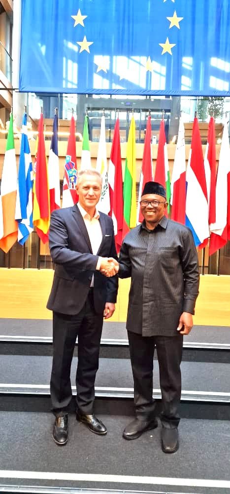 PeterObi's tweet photo. FROM PARIS TO THE EUROPEAN PARLIAMENT: NIGERIA’S FUTURE IN FOCUS

Following our dialogue at the European Council on Foreign Relations (ECFR) office in Paris yesterday, we made a one-hour stop at a Nigerian restaurant, where we met and interacted with fellow Nigerians before departing for Strasbourg. We arrived at 12:15 a.m. today, Tuesday, 20 October.

By 9:30 a.m., we were at the European Parliament, where we held a series of constructive meetings with Members of the European Parliament representing various committees. Our engagements continued until 6:00 p.m.

Throughout these discussions, I reiterated that Africa is a continent of immense potential, the world’s second-largest continent by both land area and population, richly endowed with natural resources and blessed with a vast, youthful population capable of driving production, innovation and economic transformation.

I called for stronger European support for Africa’s development, particularly Nigeria’s, through partnerships that promote good governance, strengthen democratic institutions and protect the integrity of our electoral processes.

Africa needs leaders with the vision, competence and integrity to unite our people, confront corruption decisively, tackle insecurity and reduce inequality. These are essential foundations for building prosperous, stable and inclusive societies.

Africa must not be seen merely as a continent of needs, but as a continent of opportunities, solutions and possibilities. Nigeria, in particular, has the human and natural resources to play a significant role in global development.

Our future must be built on responsible leadership, productive partnerships and a shared commitment to human dignity and prosperity.

A better Nigeria is POssible. A New Nigeria is POssible! -PO