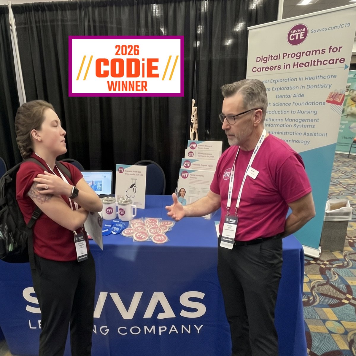 SavvasLearning's tweet photo. We're thrilled to be showcasing our award-winning Savvas CTE Health Science course solutions at #NCHSE2026! Stop by the Savvas Learning table #52 to learn more and request free samples here: https://t.co/Kp5cEQkZNT

#edtech #careerteched @nchseofficial https://t.co/EpJLkMdNxd