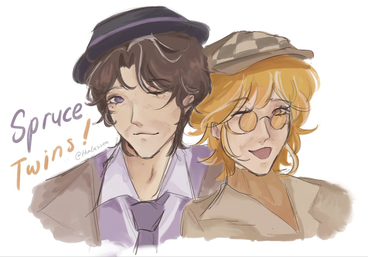 thalassea_'s tweet photo. My detective twins can’t be this cute

I’m still not at peace with their death btw. And their age oh my god i can’t draw old people. I love these jolly old detectives

#wifies #squiddo #mysterytwins #surfacetension https://t.co/9QIgcZcUbJ