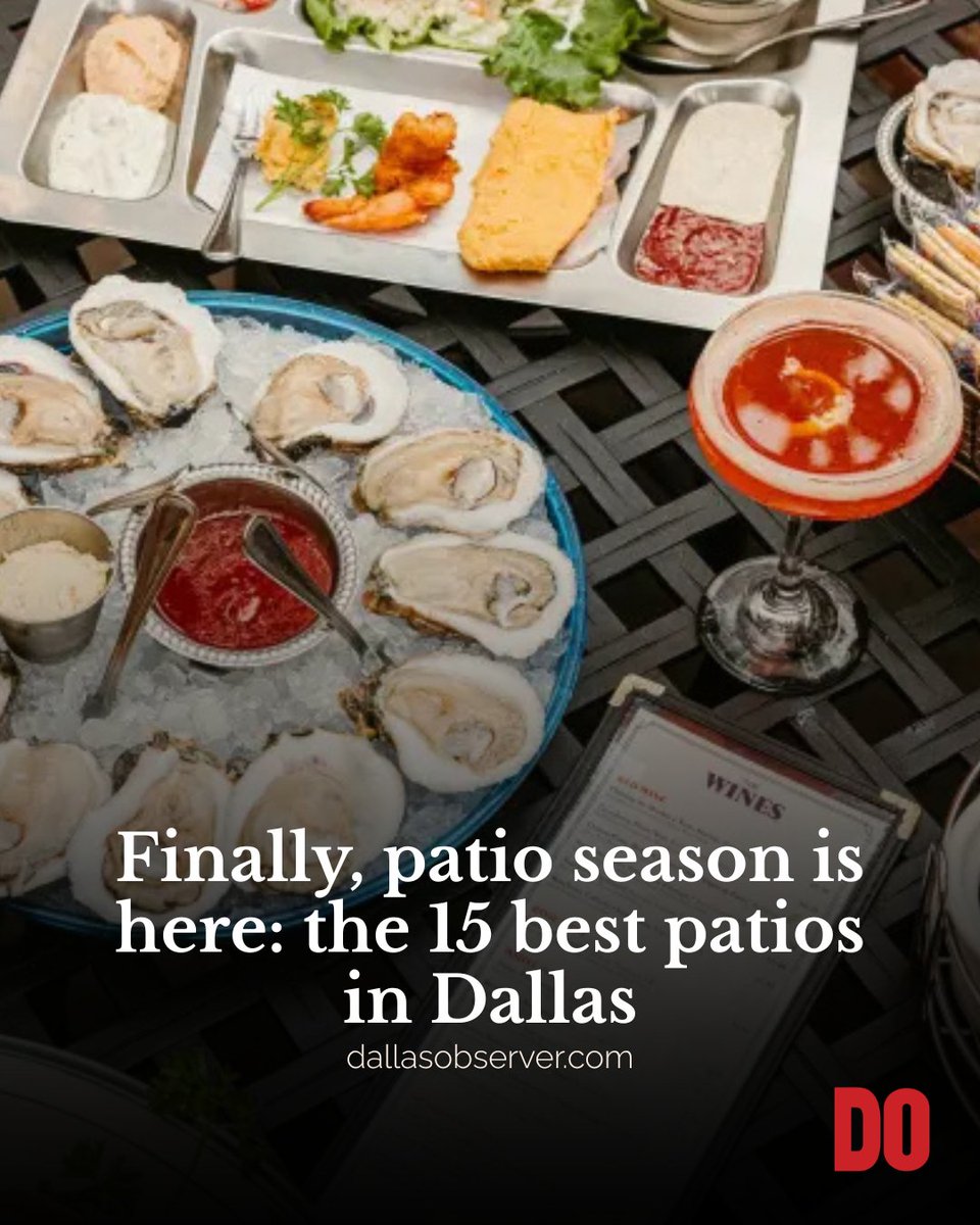 dallas_observer's tweet photo. The 10-day forecast calls for perfect temps, sunny skies and cocktails on a patio.

🔗 https://t.co/ELjmOT8z6v https://t.co/C2xvoni8Xq