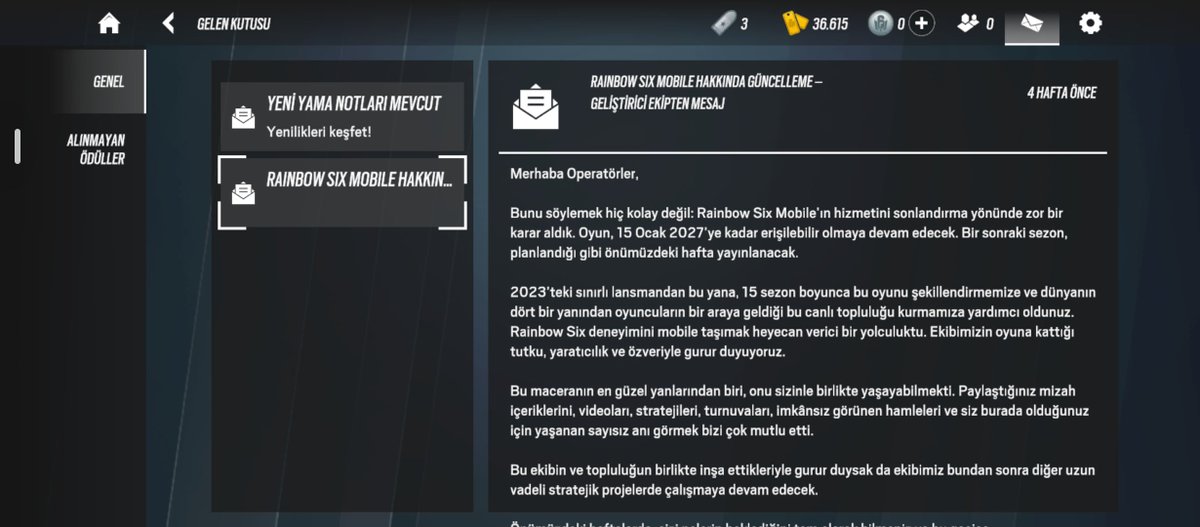ageofempires2c5's tweet photo. Rainbow Six Mobile oyununa 2027'de veda edecekmişiz! 
Sunucular kapanacak! 

#RainbowSixMobile #Ubisoft #UbisoftNova #RainbowSix https://t.co/XUjTG2FoiN