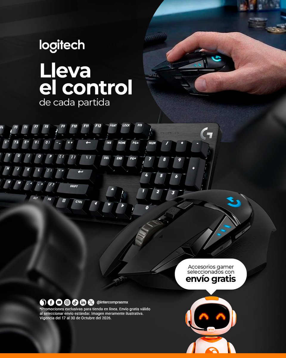 intercomprasmx's tweet photo. 🎮 ¿Tu setup gamer necesita mejorar? Un mouse preciso, un teclado cómodo y audífonos que te permitan escuchar cada detalle pueden marcar la diferencia, ¿Qué periférico elegirías primero? 👀
@LogitechG_LAT #Logitech #PCGaming #GamingSetup https://t.co/7Da9Y7EyER