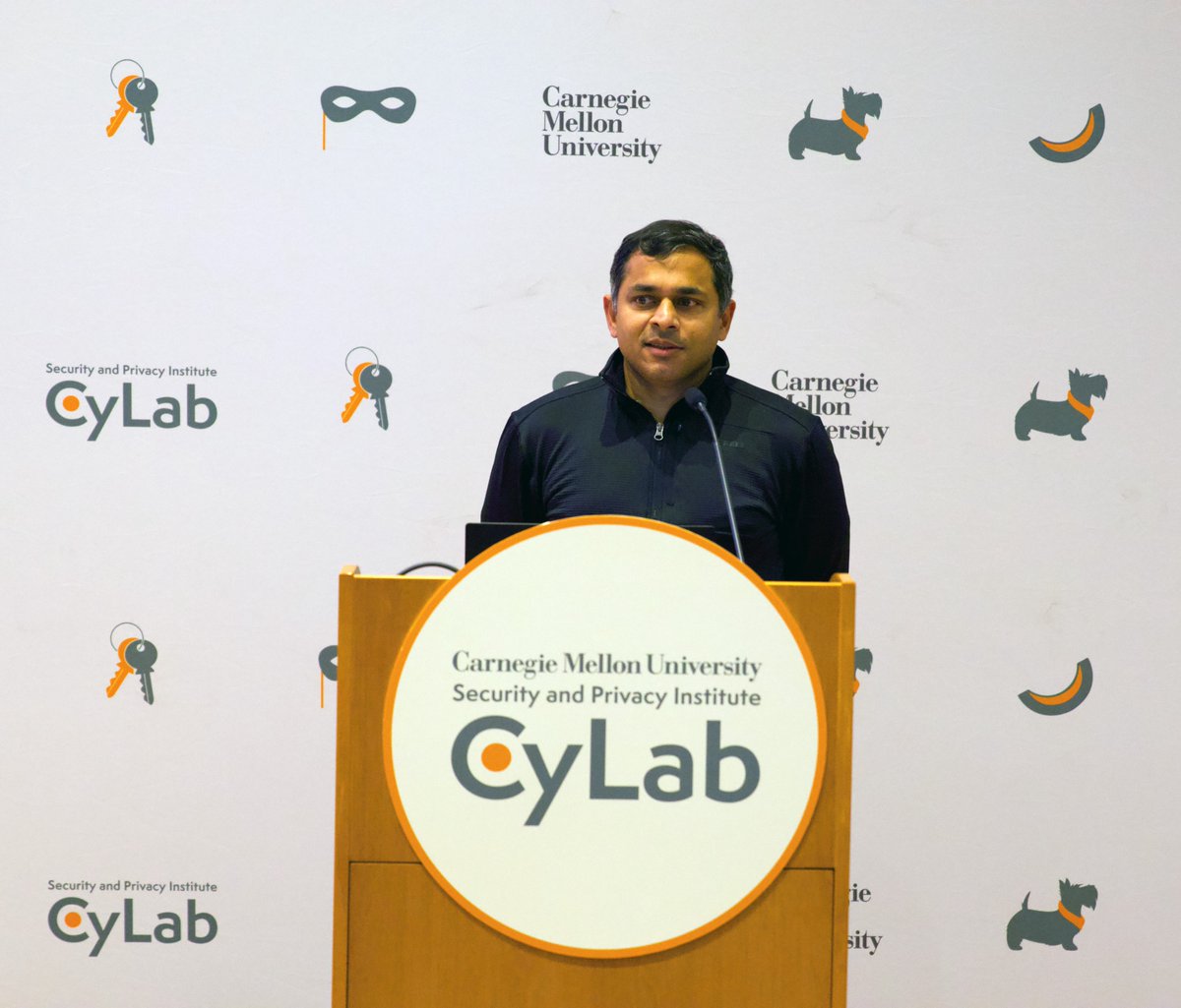 CyLab's tweet photo. “What used to be a human timescale problem has become a machine timescale problem.”

@vyas_sekar, co-director of the @CyLab Cyber Autonomy Initiative, kicked off the 2026 CyLab Partners Conference with a talk on how #AI is currently reshaping #cybersecurity. https://t.co/jujuyBD2tV