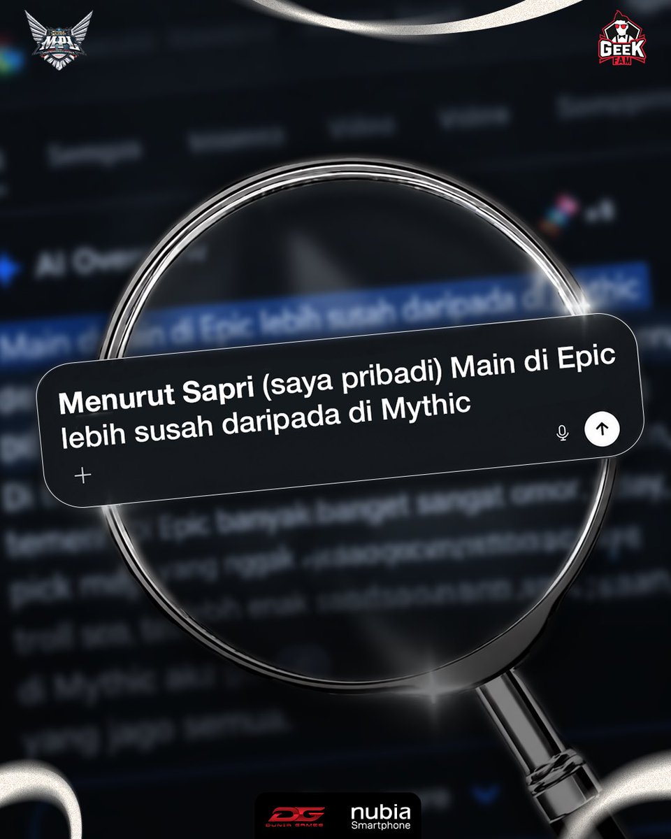 GeekFamID's tweet photo. Mitos atau fakta nih gengs?🤔

#LetsGeekwithnubia
#GeekFamXDuniaGames
#GeekFam https://t.co/dhnpdKLjCh