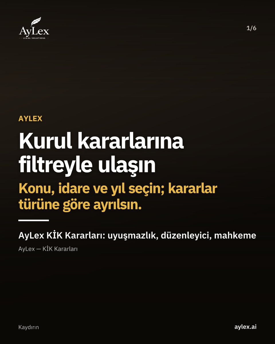 AyLexHukuk's tweet photo. AyLex KİK Kararları, Kamu İhale Kurulu kararlarında konu, idare ve yıl filtreleriyle arama yapar.

Uyuşmazlık, düzenleyici ve mahkeme kararları ayrı listelenir.

Kararı yapay zeka analiziyle de okuyabilirsiniz. https://t.co/7xTZ37cNR6