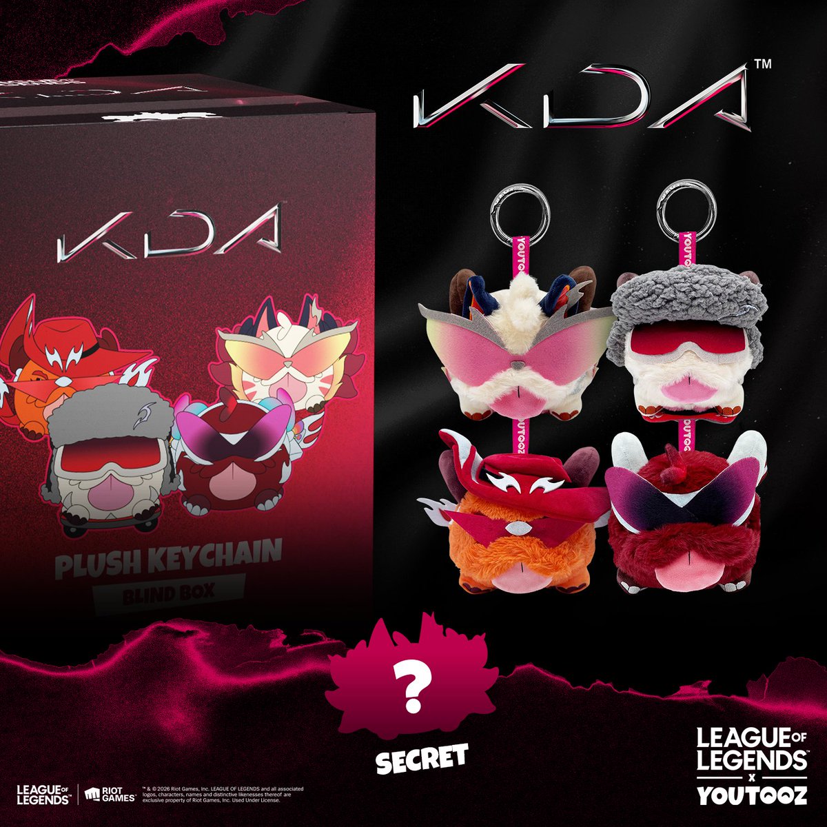 youtooz's tweet photo. im a fire starter 🔥

introducing the #KDA x youtooz figure &amp; plushie collection ❤️‍🔥 available now at https://t.co/JpVxMmcs7s and exclusively in person at worlds 2026! https://t.co/RuuRr8UNJB