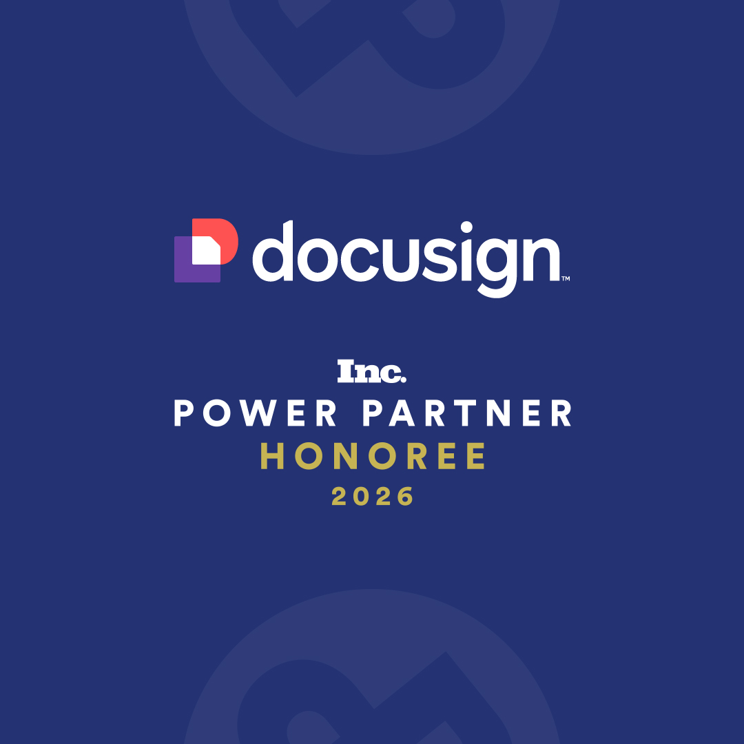 Docusign's tweet photo. Honored to be named to the @Inc  2026 #PowerPartner Awards list for the second straight year! 🏆 For more than two decades, Docusign has helped businesses move agreement work forward. With Docusign IAM, we’re helping teams turn agreement data into action, accelerate decisions and reduce risk. https://t.co/V77eTEDoe8