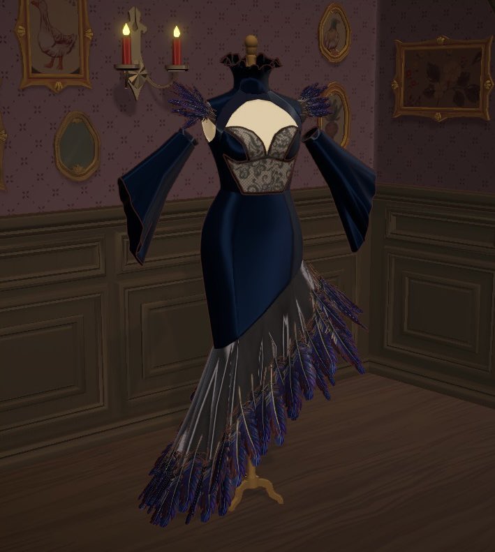 Elioliox's tweet photo. a raven dress for alice, and a tigress dress for rose #dressmaker https://t.co/C1CPGmOQTC