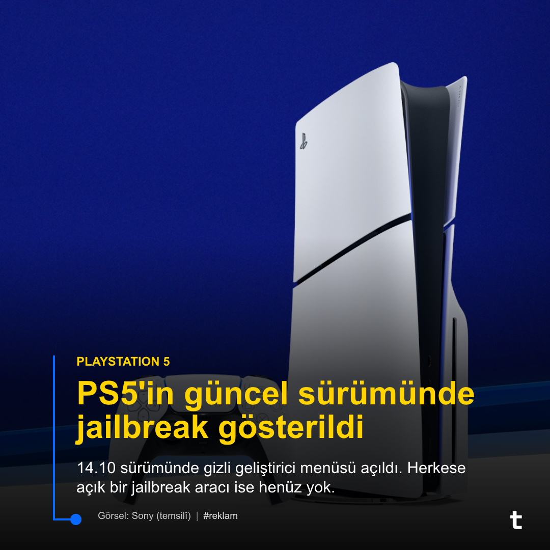 techolay's tweet photo. PS5'in güncel sürümünde jailbreak gösterildi. Gezine, 14.10'da gizli geliştirici menüsünü açtığı videoyu paylaştı. Herkese açık araç henüz yok; gösterim, GTA 6'nın veya diğer oyunların kırıldığı anlamına gelmiyor.

#reklam https://t.co/jbPkbciSHU