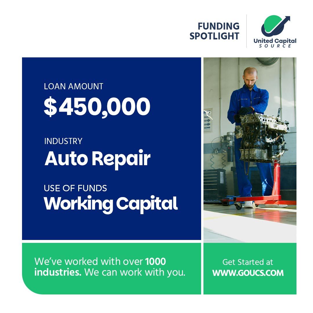 UCSource's tweet photo. Busy auto shops can run short on cash because they're busy.

Parts get ordered before the job is billed. Insurance can pay weeks later.

$450,000 in working capital for this repair shop.

Apply here: https://t.co/YH3qsABGd7 https://t.co/moZHEMWcAA