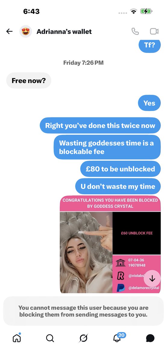 serveviola2's tweet photo. Don’t piss me off idc how much you’ve sent before https://t.co/v1X1zibfEn