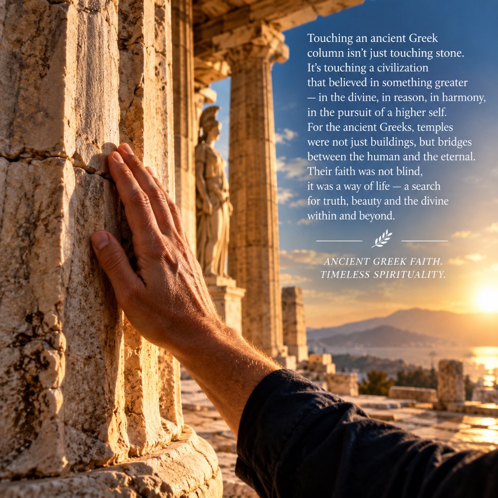 FreshSummerWind's tweet photo. To touch the stones of an ancient Greek temple is to feel the soul of a civilization that sought the divine in nature, wisdom, beauty and harmony. Their faith transcended time, leaving a spiritual legacy that still speaks to humanity today. 🇬🇷 https://t.co/EskP5tRuSk