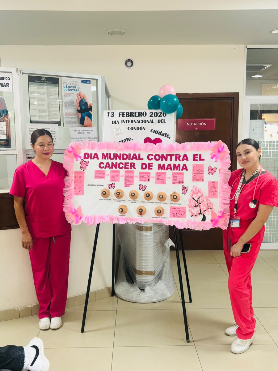 IssstesonGob's tweet photo. 🎀 En el sur de Sonora, estudiantes que realizan su servicio social en el Centro Integral de Atención a la Salud, Unidad Huatabampo, de #ISSSTESON ✅ brindan orientación para la prevención del Cáncer de Mama y del Cuello Uterino.
#JuntasYJuntosContraElCáncer 🙌🏻 https://t.co/crh5Qur8Lg