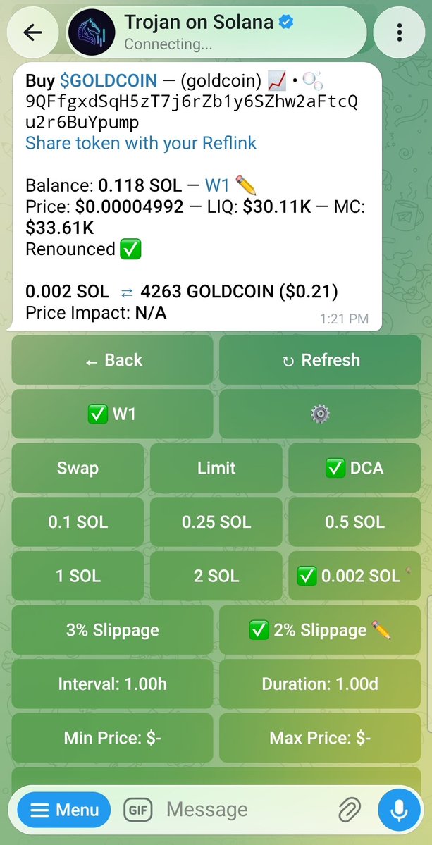 goldcoin__sol's tweet photo. $goldcoin CTO testing a trading bot for automatic buybacks at interval times daily

These buybacks will increase both daily burn and buy transaction volume.

ca: 9QFfgxdSqH5zT7j6rZb1y6SZhw2aFtcQu2r6BuYpump

Learn more: https://t.co/uDp2Qv8iDb 

@TrojanOnSolana https://t.co/cEzUNhXEWh