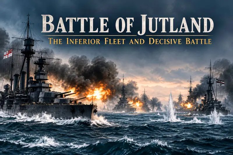 Defence_IDA's tweet photo. ⚓ Battle of Jutland (1916): Lessons for Smaller Navies

Mahan’s concept of decisive battle favours the stronger fleet. But how can an inferior naval force challenge a superior adversary?

The Battle of Jutland offers enduring lessons in naval strategy, fleet preservation and operational decision-making.

🔗 👇👇

#NavalWarfare #MaritimeSecurity #NavalStrategy