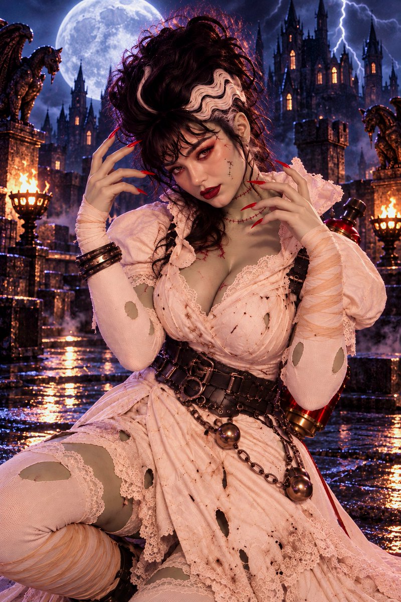 KatriannaNox's tweet photo. Bride Sombra skin from Overwatch 

💋💀A dead girl with deadly secrets.💔🖤

#halloweencostume
#overwatch #overwatchcosplay #overwatchsombra #brideoffrankenstein 
#Bride #halloween2026 #IACosplayer #OliviaColomar 
#GothicCosplay #HorrorCosplay 
#GamerGirl #ZombieBrideCosplay https://t.co/GDYT7MT5r1