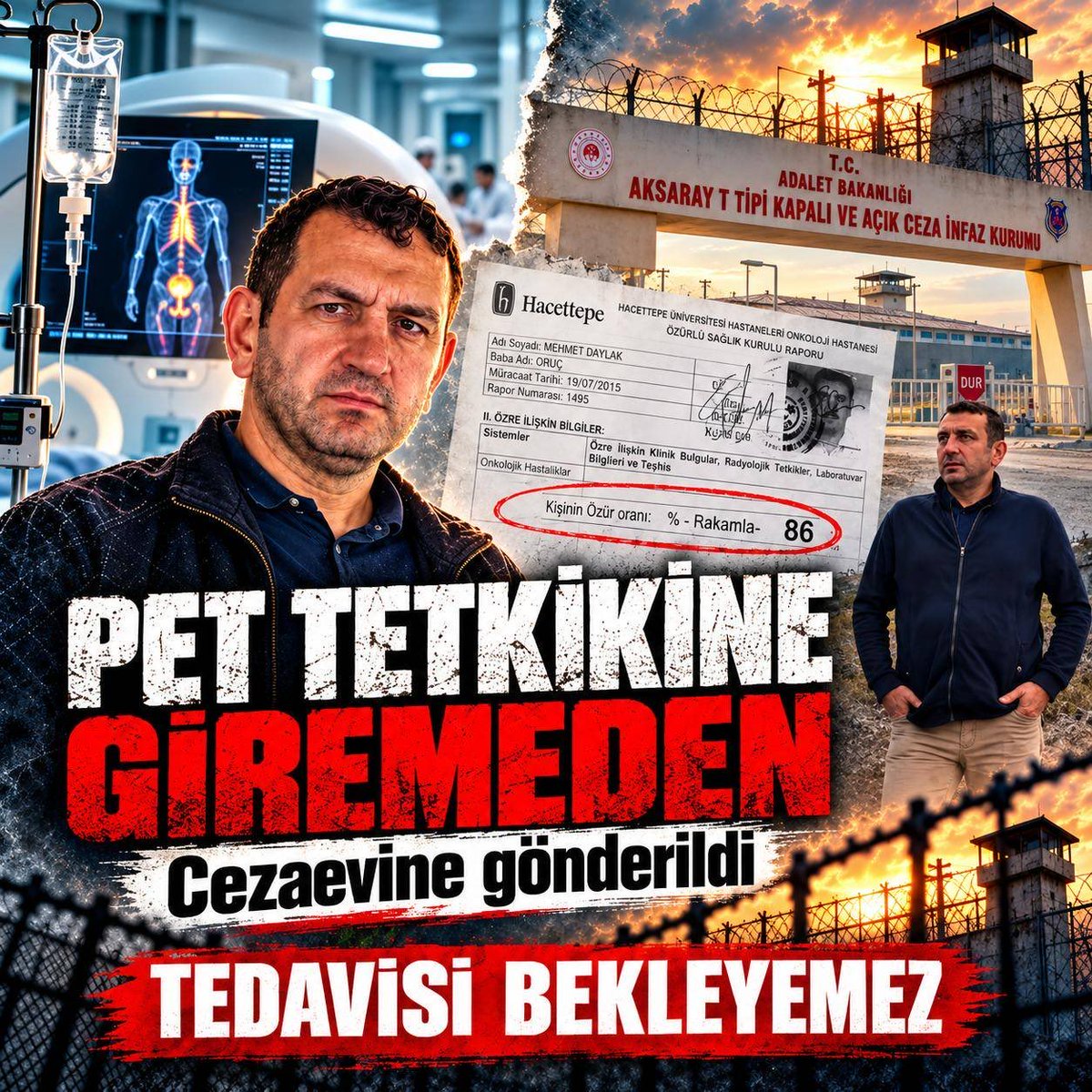 insan_sevgisii's tweet photo. @Hasta_Yakinlari Ne istiyorsunuz kanser hastasından..
Onun yeri cezaevi değil!!!!

MehmetDaylak Yaşasın https://t.co/fQn3CSzPly