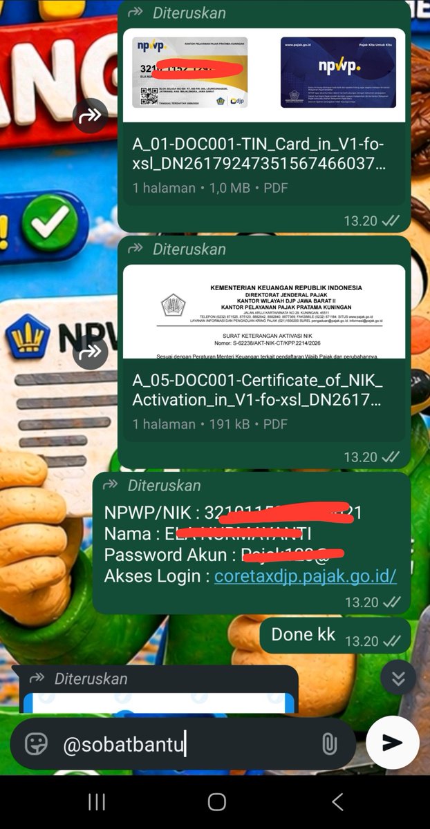 SobatBantu's tweet photo. Usaha mau naik level, tapi NPWP sama NIB masih level tutorial 😭😂

Tenang, kak! Nggak perlu pusing sendiri, Sobat Bantu siap bantu prosesnya! 💚💛

✅ Jasa pembuatan NPWP
✅ Jasa pembuatan NIB
💰 Bayar setelah jadi!

📲 WhatsApp: 085756071950 https://t.co/viGr4eQPPR