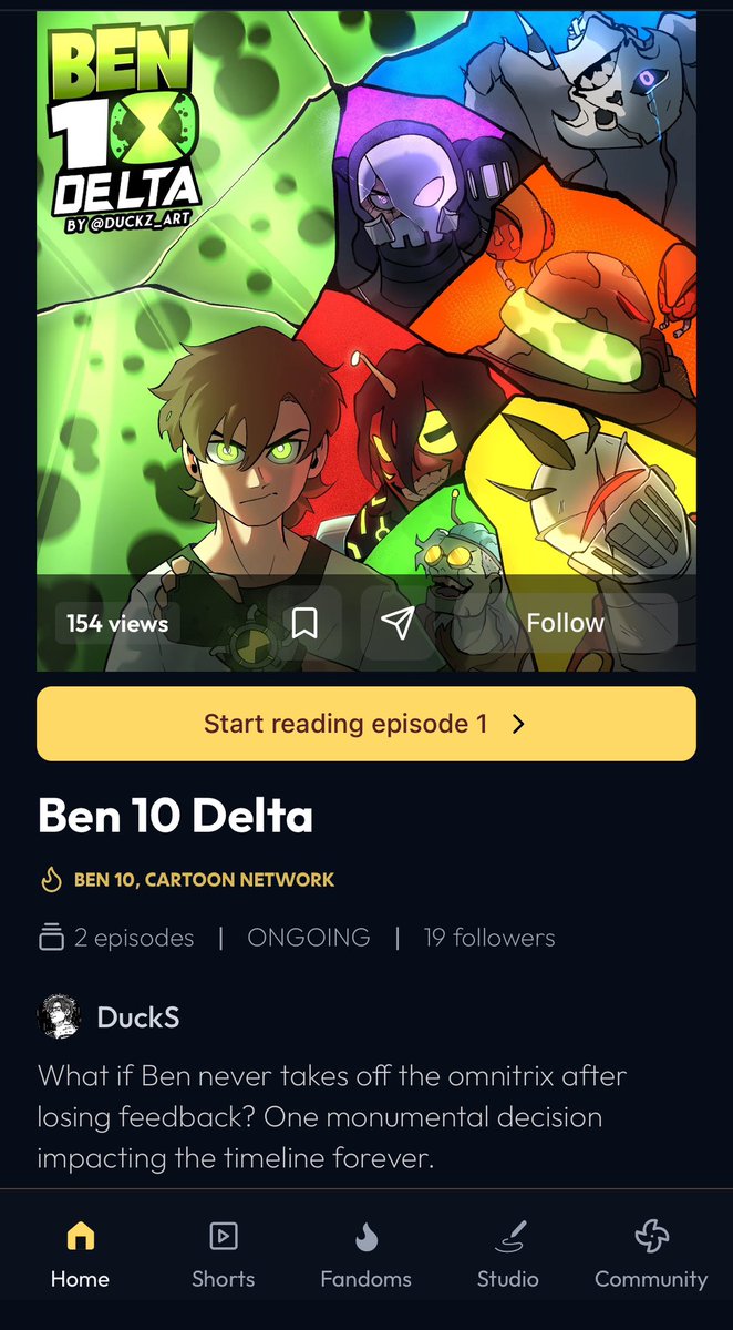 Duckz_art's tweet photo. You can now read my fancomic Ben10 Delta for free on @this_is_fanon 🎉 Chapters will be posted 1 Week Earlier on Fanon with the first update arriving this October!
As always thank you all for the incredible support and enabling me to make these comics 🙏🤍
https://t.co/hbDk93dk5r https://t.co/SWwdlTqeSS
