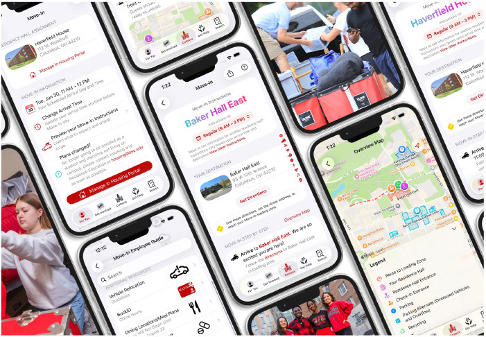 OhioStateIT's tweet photo. Move-In got a tech upgrade this fall! Students could reference personalized guidance through the Ohio State app. Visit the link to read more about this collaboration between OTDI, Student Life and Facilities Information and Technology Services: https://t.co/qo8Ivtv5Ep https://t.co/HrQImN2qLB