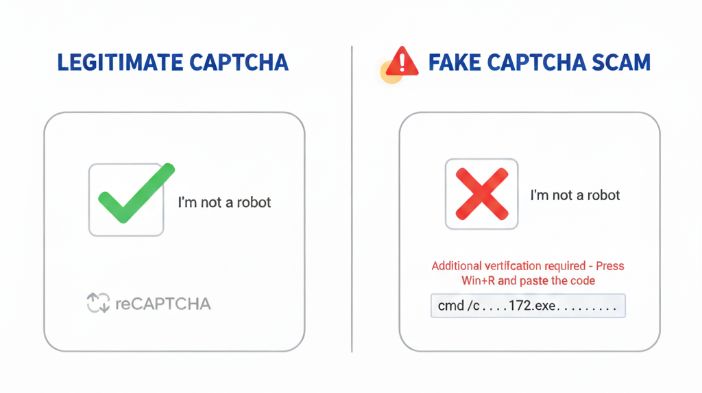 brycea's tweet photo. This is another very novel attack vector. CAPTCHA screen that trick you into installing malware. Yikes... https://t.co/PsPiChToSz https://t.co/B8JC0L4rBD