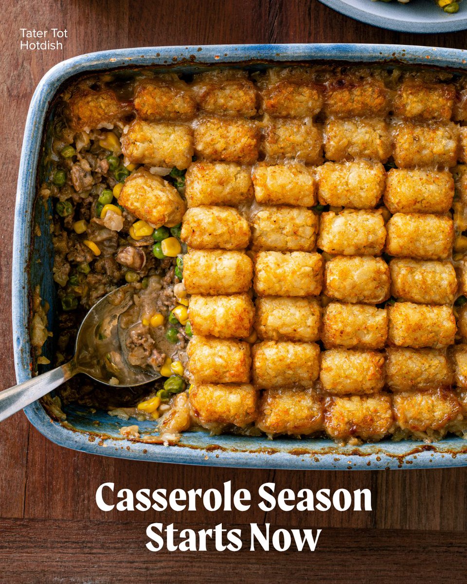 TestKitchen's tweet photo. 'Tis the season for cozy, hearty casseroles 🍂. Here are a few of our seasonal favorites. https://t.co/cDaSn3lNeH https://t.co/TSdHzqmN7Q