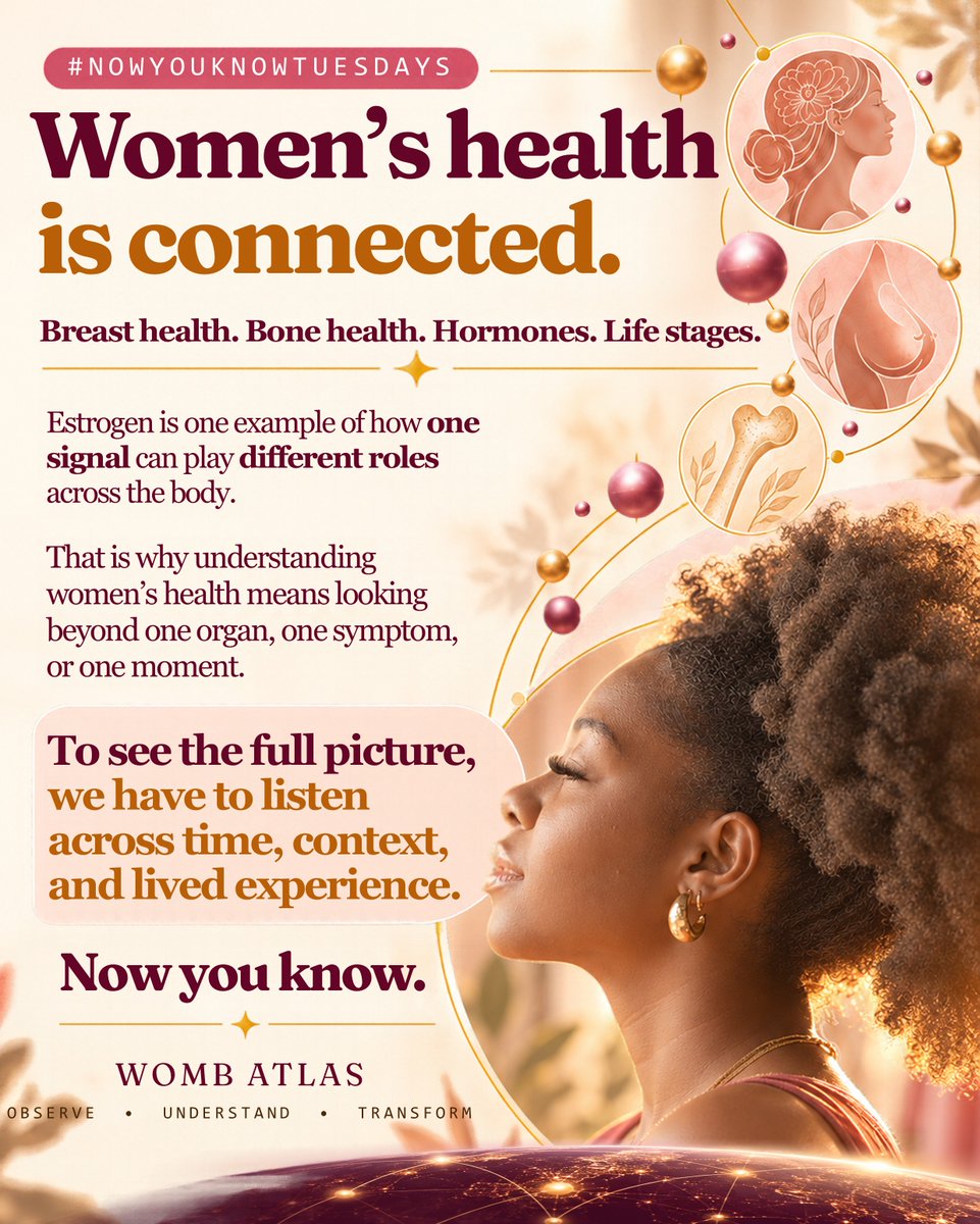 wombatlas's tweet photo. Breasts and bones—what’s the connection? 👀
Meet #NowYouKnowTuesdays by Womb Atlas.
This #BreastCancerAwarenessMonth, we’re exploring estrogen’s different roles.
A little discovery. A bigger picture. https://t.co/V9Gidjtssf