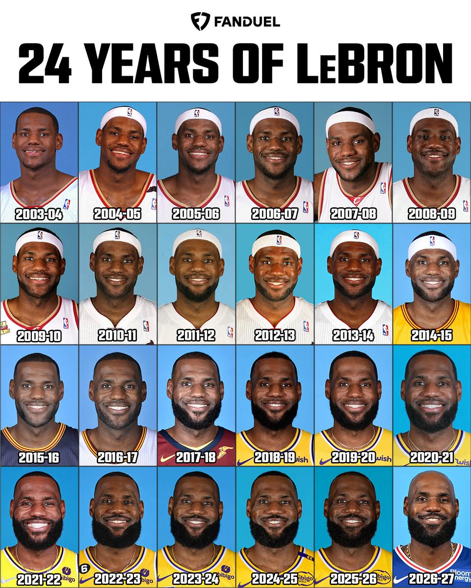 FanDuel's tweet photo. Year 24 for LeBron 💙
And it's a new chapter in Philly.
#NBA | #throwtheballup https://t.co/PJ9H7QCyrh