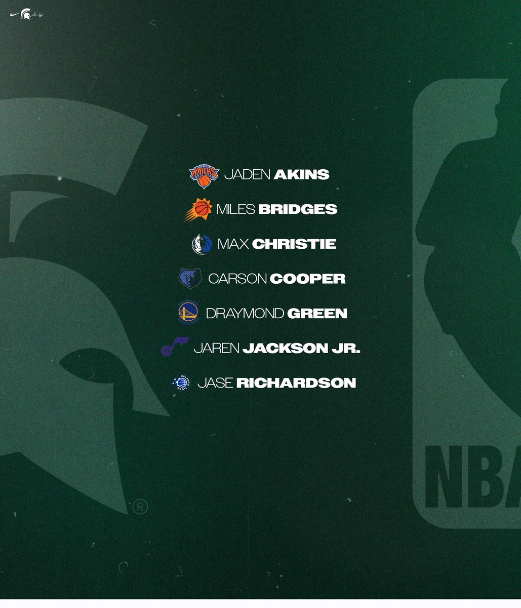 MSU_Basketball's tweet photo. S/o to all of our Spartans on @NBA Opening Night! https://t.co/Nmsd7pF59H