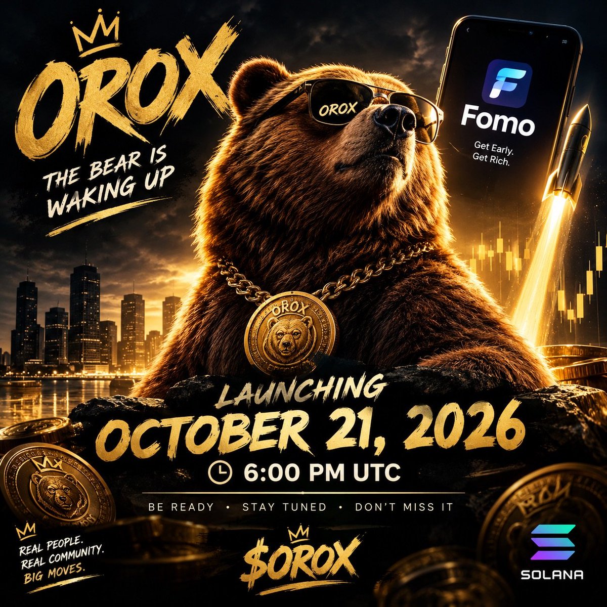 RHAlphacalls's tweet photo. 🐻 OROX IS COMING. THE COUNTDOWN BEGINS. 🪙🔥

The bear is ready to make history. 👀

📅 October 21, 2026
⏰ 6:00 PM UTC

The next chapter starts soon. Be ready, stay tuned, and don’t miss the launch. 🚀

$OROX — THE BEAR IS WAKING UP. 🐻💰

#OROX #Solana #Memecoin #Crypto https://t.co/IoW1v0CwQI