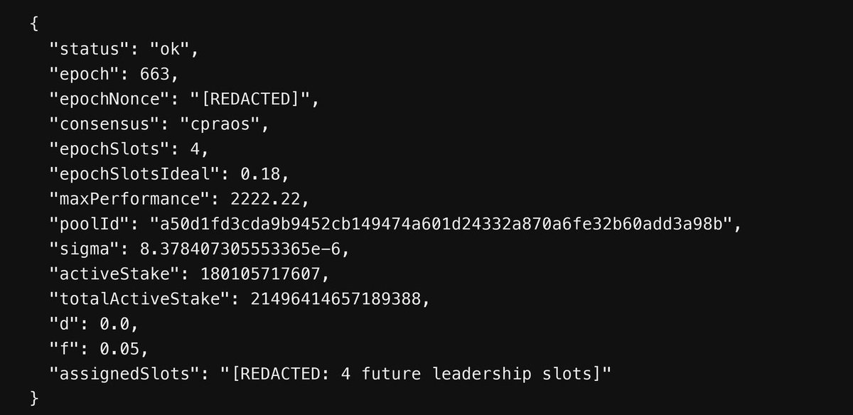 SproutPool's tweet photo. Well that’s pretty lucky 🤯

SPRO has 4 blocks scheduled with ~180k ADA staked, versus 0.18 expected.
That’s ~2,200% allocation luck or an estimated 1-in-23,000 chance of 4+ blocks!

@IOHK_Charles how's that for luck 🤪 https://t.co/YK7qSdvxjl
