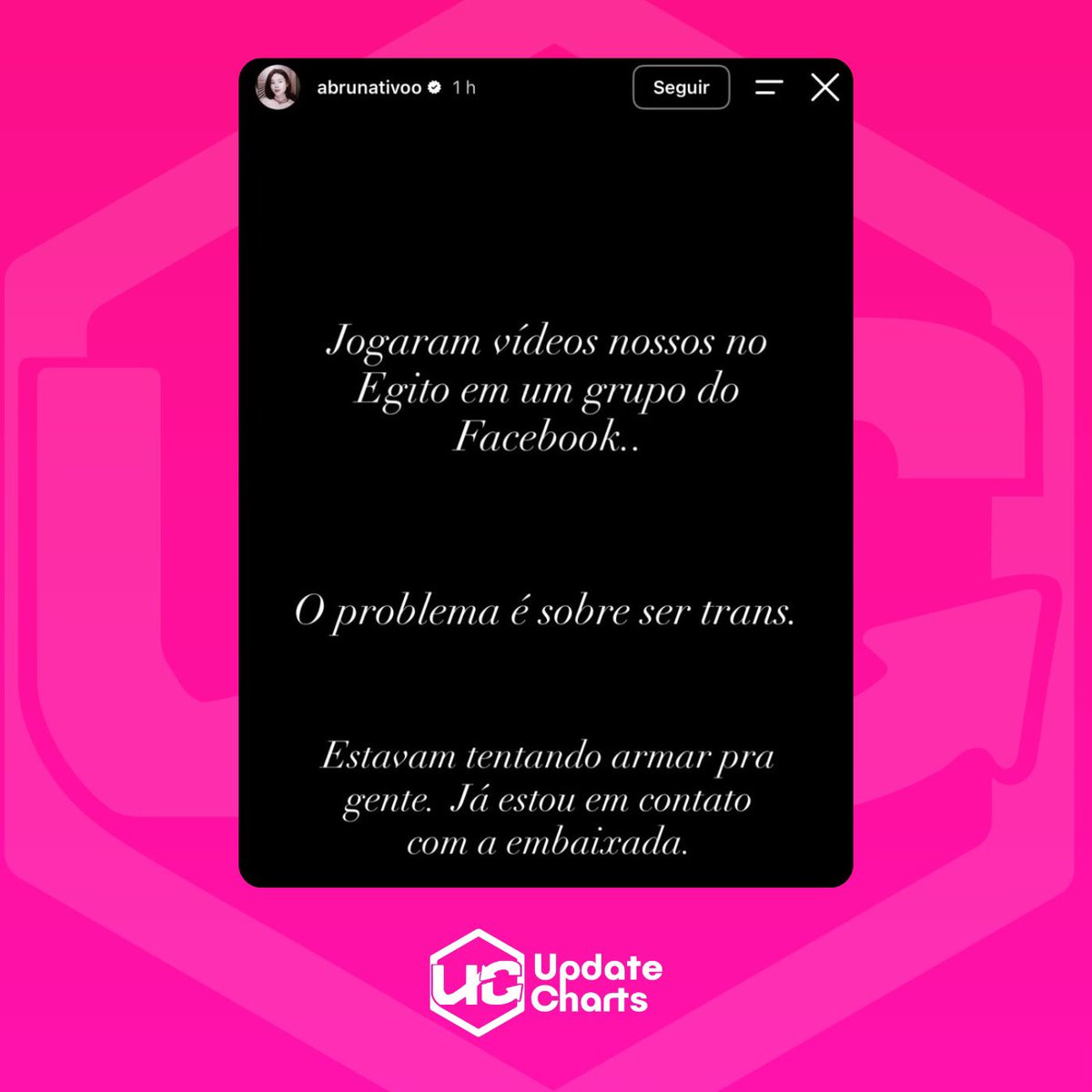 updatecharts's tweet photo. Malévola Alves e suas amigas foram PRESAS no Egito por serem TRANS, afirma uma de suas amigas que estava com elas na viagem: 

“Jogaram vídeos nossos no Egito em um grupo de Facebook. O problema é sobre ser Trans. Estavam tentando armar pra gente. Já estou em contato com a embaixada. Os egípcios estavam tentando armar pra gente, por ser Trans. Todos os lugares que íamos, éramos filmadas. NÃO É BRINCADEIRA!”