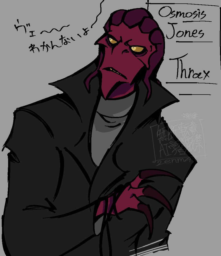 2enm4i's tweet photo. #OsmosisJones #Thrax
スラニキ練習　5000兆年ぶりに版権絵描いた
む、むずかしい…… https://t.co/rNJ9SZa27W
