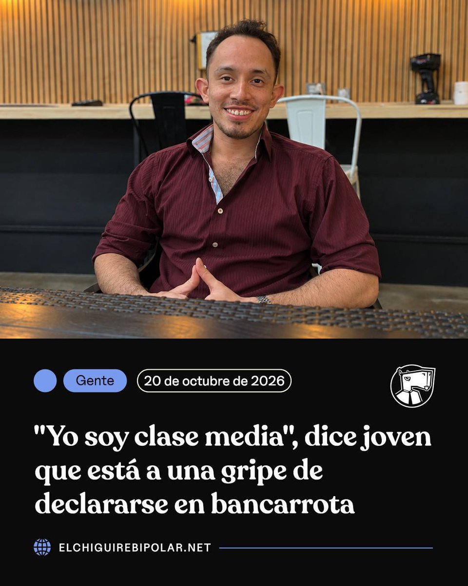 ChiguireBipolar's tweet photo. "Yo soy clase media", dice joven que está a una gripe de declararse en bancarrota https://t.co/wpBOeI6jgY https://t.co/pdwtYdUFUO