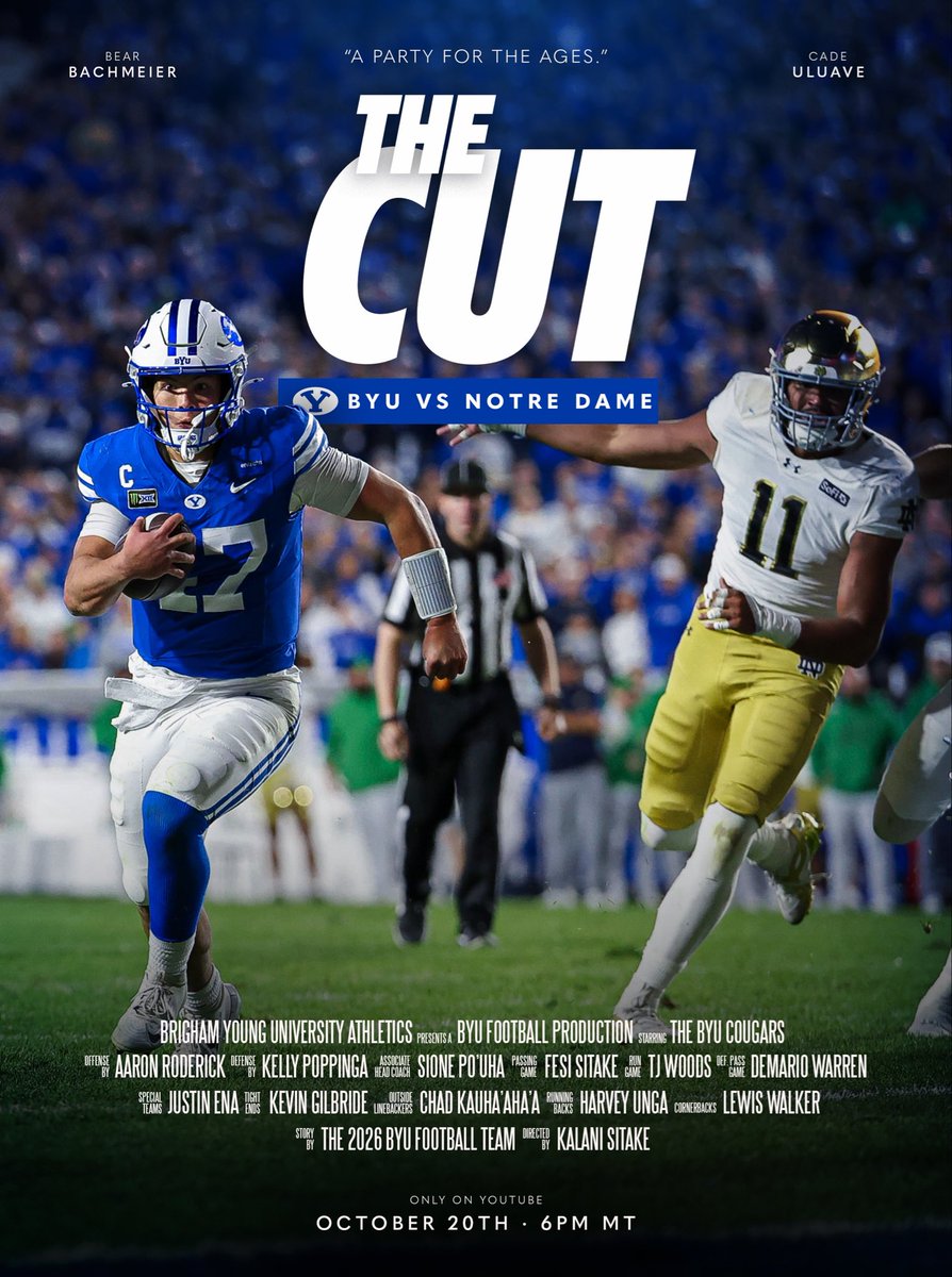 BYUfootball's tweet photo. It's gonna be epic https://t.co/lVjJ759AZq