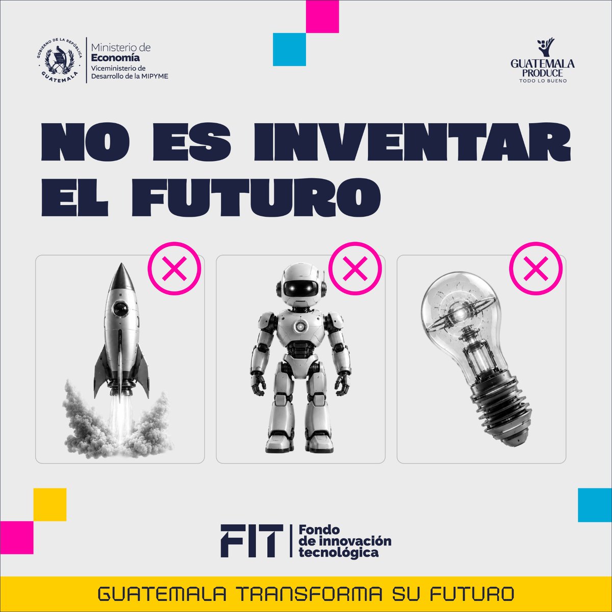 MINECOGT's tweet photo. Tu próxima inversión puede cambiar la forma en que compite tu empresa.

El Fondo de Innovación Tecnológica (FIT) impulsa créditos para financiar proyectos de innovación en las MIPYMES.

Descubre las posibilidades y postula en https://t.co/B0DjP2F4Rs

#GuatemalaProduceTodoLoBueno https://t.co/Dyi0Brt6zQ