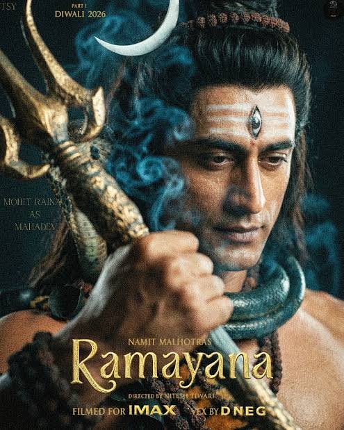 offsideAni's tweet photo. Wasn't Mohit Raina going to play the role of Lord Shiva in the movie?

Then why are we seeing Chandrahas coming from statue and not being given by him. Because if not in this scene, then what other scene would he have in the movie? #Ramayana https://t.co/FChhQUexiW