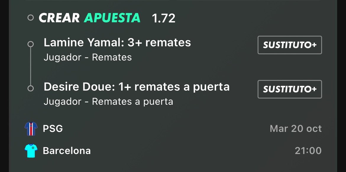 ilMagoBets's tweet photo. Pick PSG Barcelona

Análisis en la segunda foto:

@ValueStats_com 

Además, tenéis en mi telegram la winiela de la jornada de Champions, la típica que no ves y sale✅ https://t.co/gANDDZMjWW
