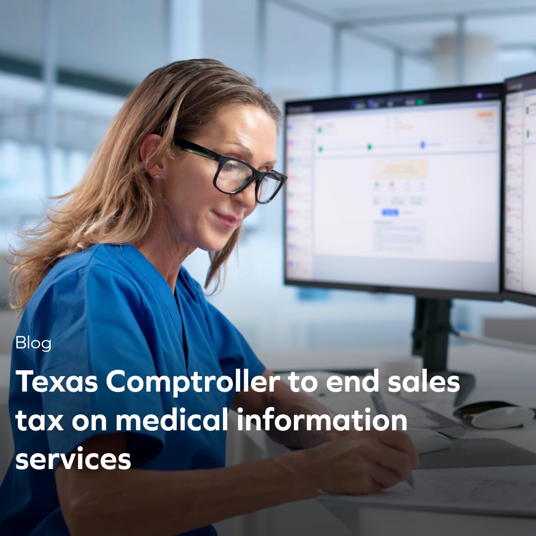 avalara's tweet photo. On October 6, 2026, Texas Comptroller, Don Huffines, ordered his office to end the sales tax on medical records and healthcare technology systems. Until the rule revision is finalized, taxability remains the same.

https://t.co/1nNuNE6uTD https://t.co/8D9BL7S6uV